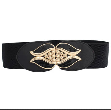 Golden Pearl Wide Elastic Belt